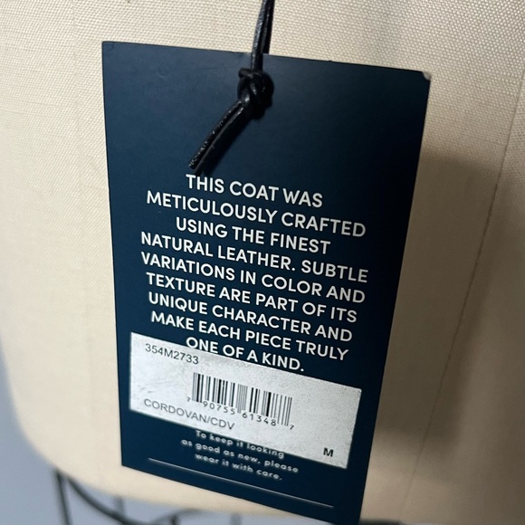 New Cole Haan Women's Leather Jacket in Burgundy - Picture 10 of 10